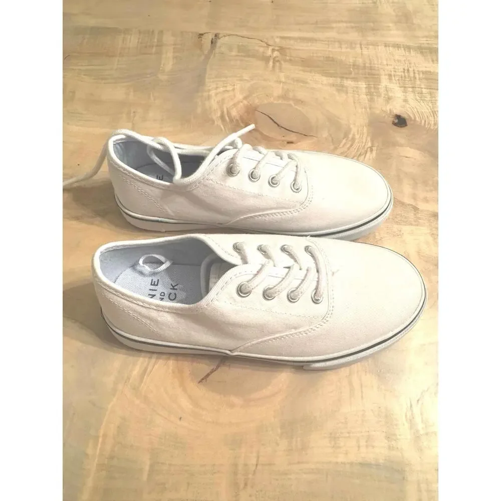 Janie and Jack Boys Classic Canvas Lace Up Sneakers White Size 2